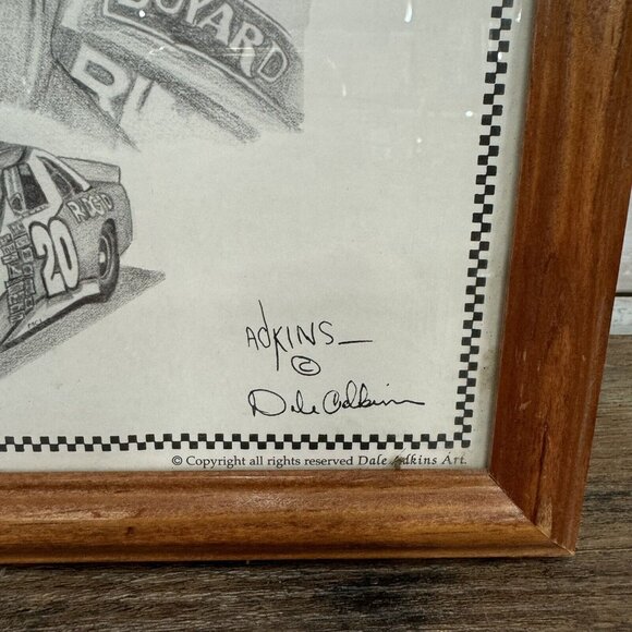 Tony Stewart #20 NASCAR Sketch Framed Dale Adkins Print Home Depot - Picture 3 of 5